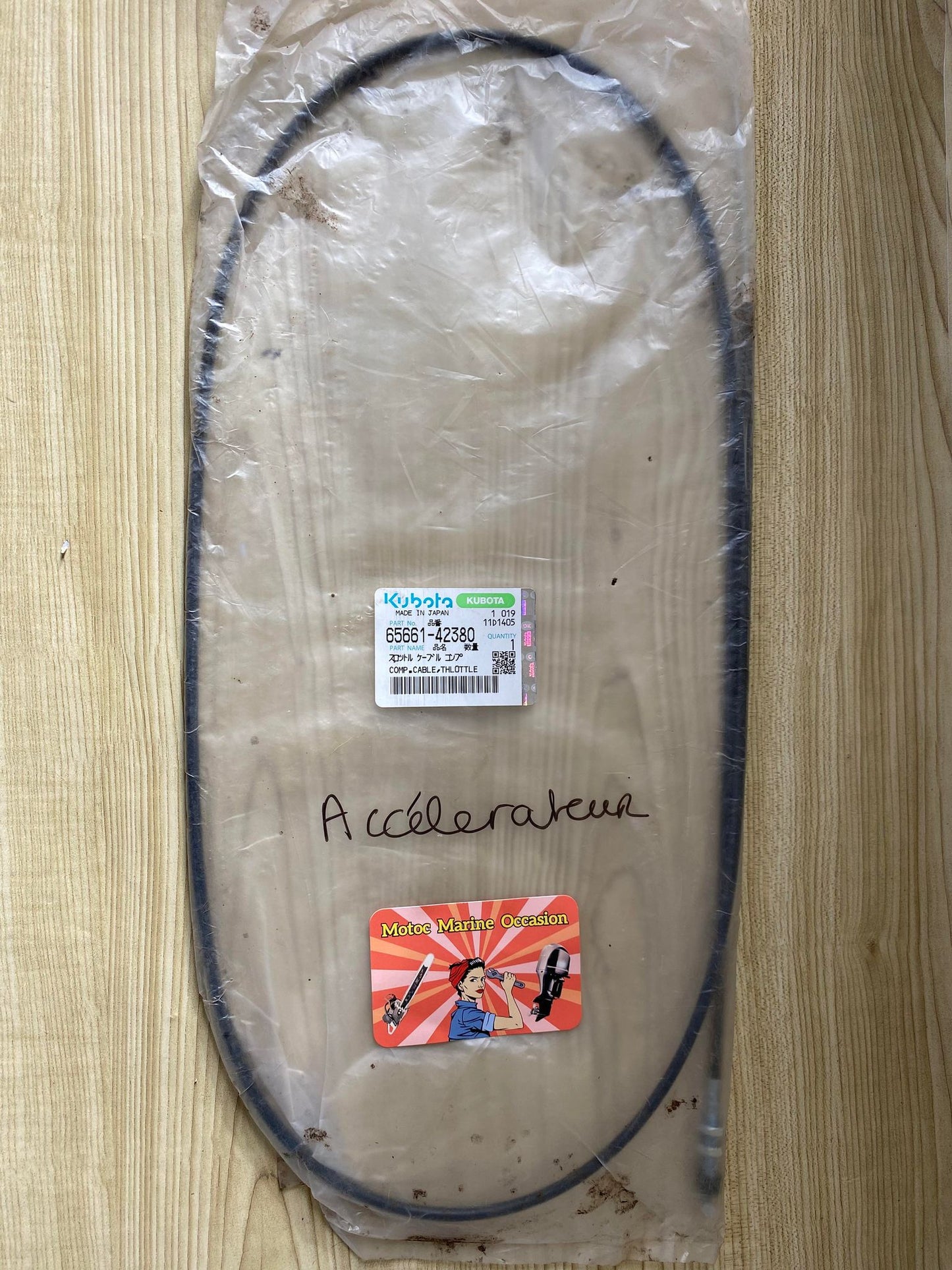 CABLE D'ACCELERATEUR KUBOTA NEUF